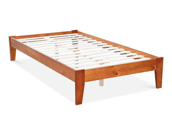 King Single Wooden Bed Frame – Oak Finish