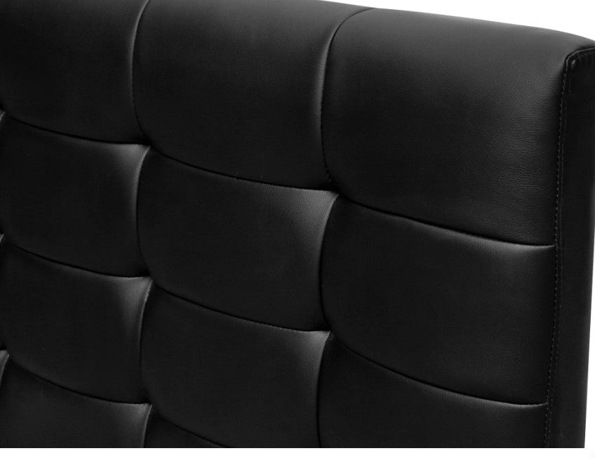 Oslo PU Leather Queen Bed Frame – Black