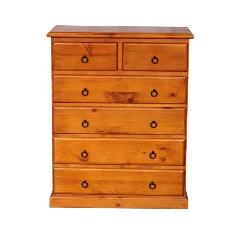 Nature Pine Wood 4 Pcs Bedroom Suite - Queen
