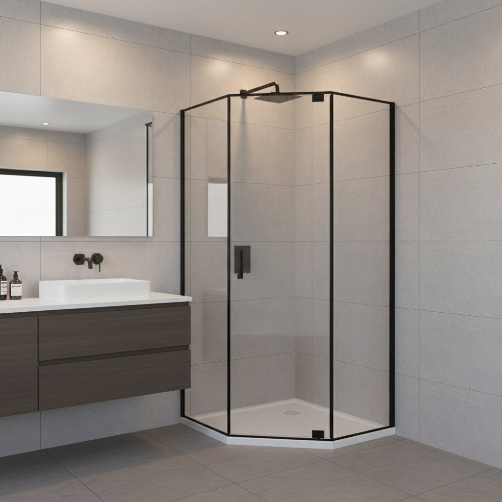 1000mm Shower Glass Diamond (965mm)