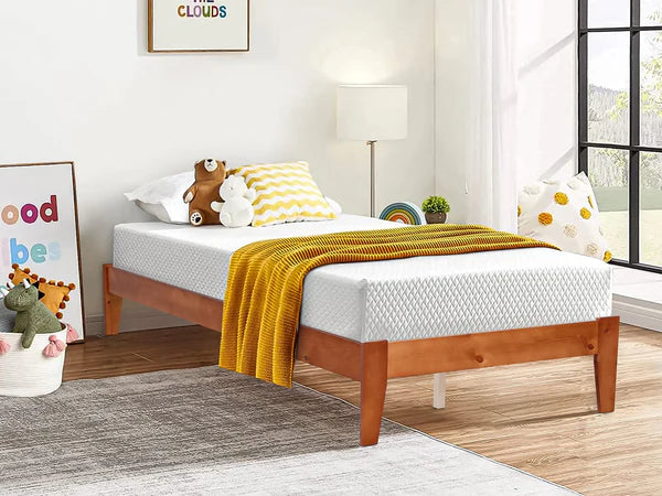 King Single Wooden Bed Frame – Oak Finish
