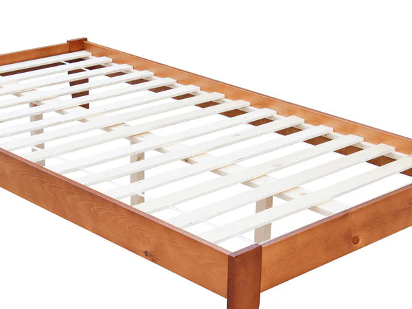King Single Wooden Bed Frame – Oak Finish