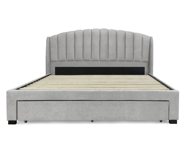 Arlo Bed Frame with Storage – Light Grey (King & Queen)