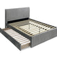 Monaco Queen Bed Frame with Single Trundle – Grey