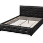 Oslo PU Leather Queen Bed Frame – Black