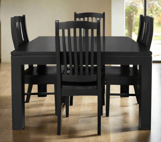 Milan Black 5-Piece Dining Suite