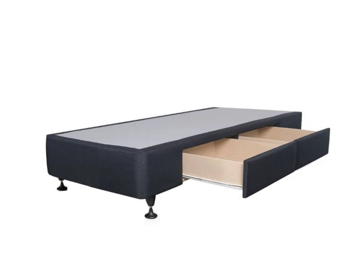 BED BASE 2 Drawers - Charcoal color