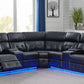 Leather LED Corner Lounge Suite