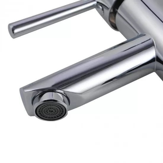 Euro Round Chrome Bathroom Basin Mixer Taps