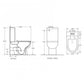 Ceramic White Rimless Back To Wall Toilets Suite