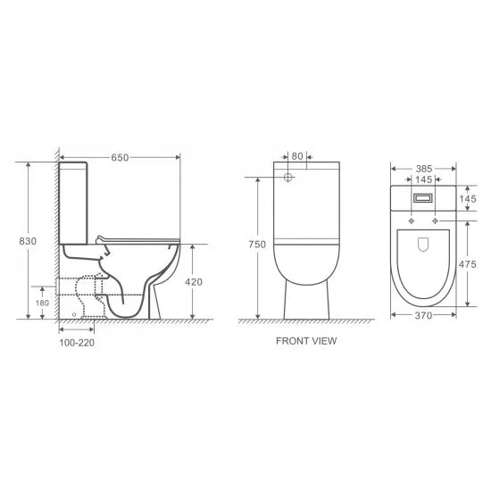 Ceramic White Rimless Back To Wall Toilets Suite