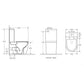 Ceramic White Boxrim Back To Wall Toilets Suite