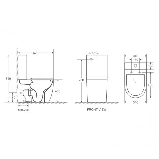 Ceramic White Boxrim Back To Wall Toilets Suite