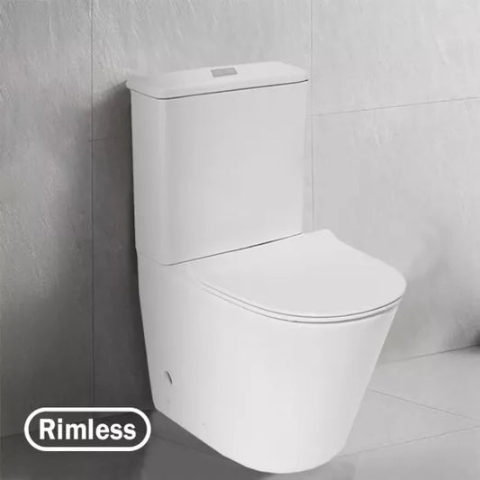 Bathroom Rimless Back To Wall White Ceramic Toilet Suite