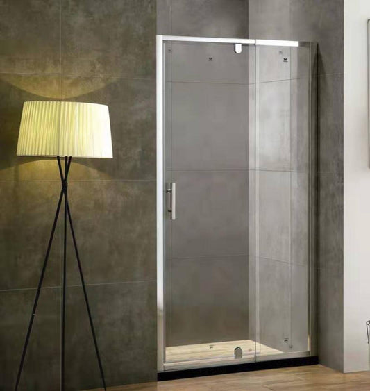 900mm 3 Side Wall Swing Door Shower Chrome (Round Handle)