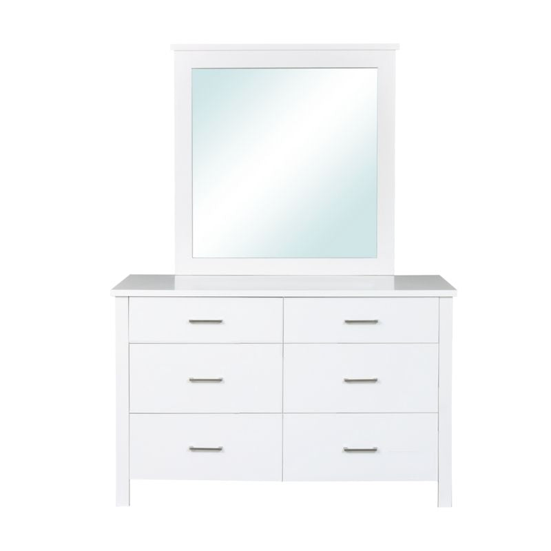 Pine Wood Dresser with Mirror