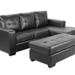 Dark Brown Corner Leather Lounge Suite