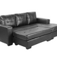 Dark Brown Corner Leather Lounge Suite