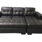 Dark Brown Corner Leather Lounge Suite