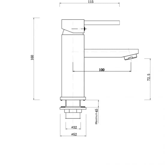 Euro Round Chrome Bathroom Basin Mixer Taps