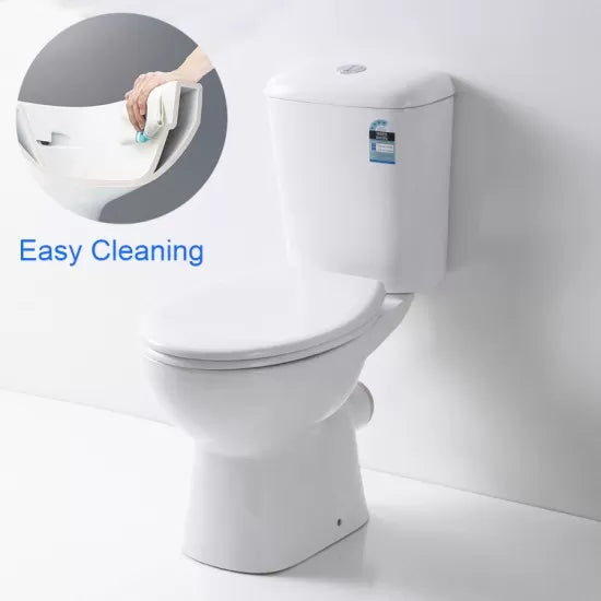 Watermark Bathroom Rimless Close Coupled White Ceramic Toilet Suite with P Trap