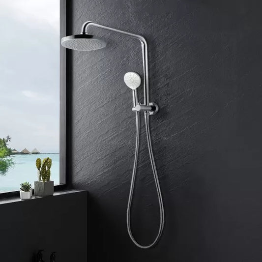 Round Twin Shower Set with ABS Top Shower Head Top Water Inlet