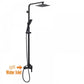 Black Twin Shower Set Bottom Water Inlet 3 Functions Handheld