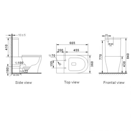 Whirlpool Silent High End Back To Wall Ceramic Toilet Suite