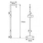 Round Twin Shower Set With ABS Top Shower Head and Sliding Rail Diverter Mixer Tap Bottom Water Inlet