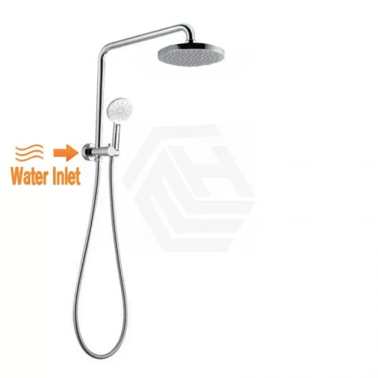 Round Twin Shower Set with ABS Top Shower Head Top Water Inlet