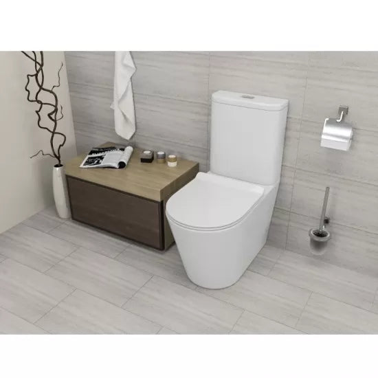 Bathroom Rimless Back To Wall White Ceramic Toilet Suite