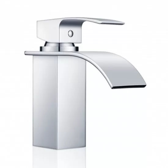 Omar Chrome Waterfall Bathroom Basin Mixer Taps