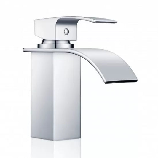 Omar Chrome Waterfall Bathroom Basin Mixer Taps